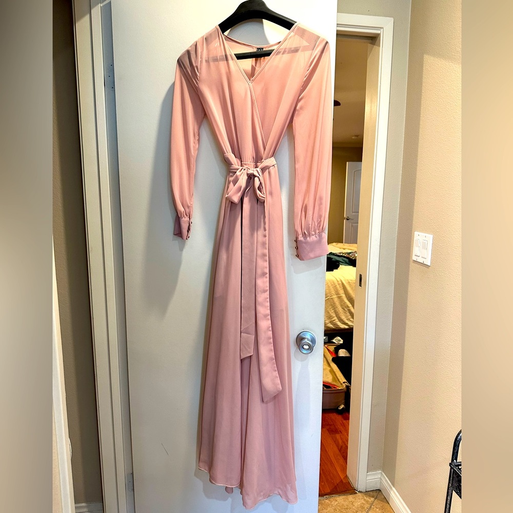 Blush pink dress great for weddings